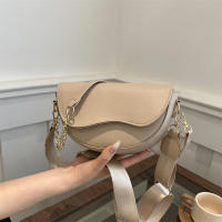 Bolso de hombro con doble correa para mujer, bolso cruzado de cuero PU versátil, moda informal de Color sólido - details 24