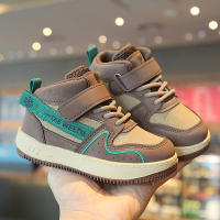 Zapatos deportivos para niños 2025 primavera y otoño nuevos zapatos casuales para niños y niñas zapatos de tablero para niños de tamaño medio de parte superior alta zapatos de bebé de suela suave solo - details 2