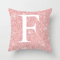 Cojín de sofá rosa con letras ostentosas, almohada con respaldo central, 45x45cm - details 11