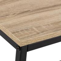 Mesa de Balcón Baja de Sofá Natural y Negro 100x36x50 CM Ideal para Salón, Comedor, Oficina - details 4