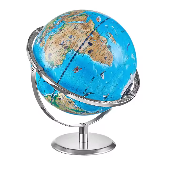 SucceBuy Globo terráqueo para niños, globo geográfico, para aprendizaje de niños, decoración de geografía en el aula y el hogar - 1