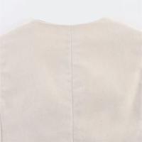 PB&ZA2025casual chaleco sin mangas holgado y cómodo con cuello en V y botonadura sencilla para mujer, ideal para el verano. - details 7