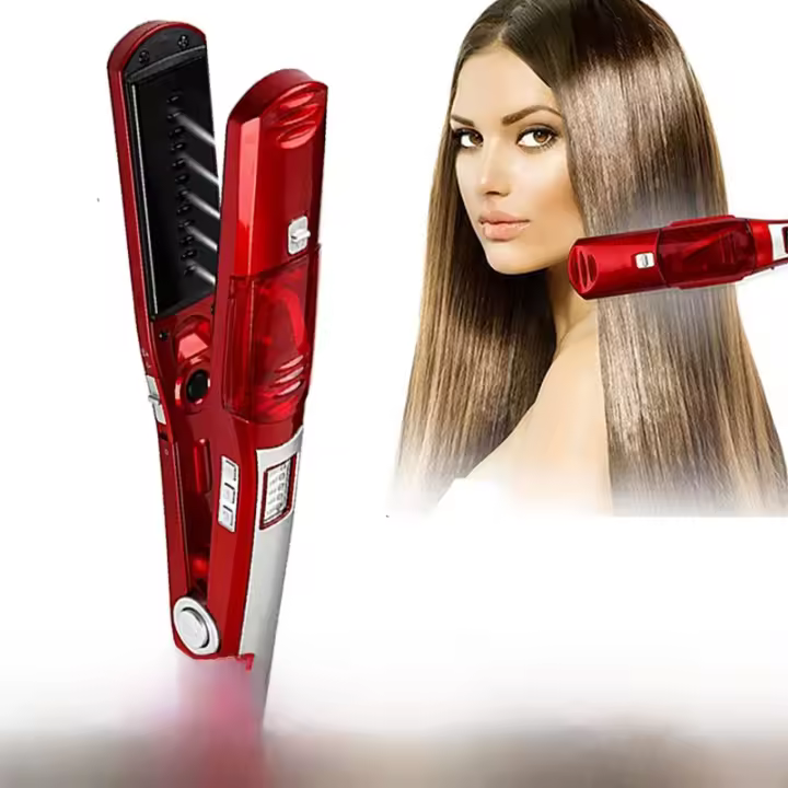 Plancha de pelo portátil, peine de cerámica profesional para salón, planchas planas, nuevo diseño, plancha de pelo a vapor, superventas - 1