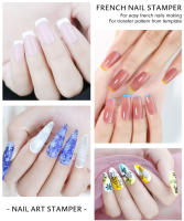 Arte Clavo Set de Artículos de Uñas Pure Clear Jelly con Raspador y Estampa de Uñas Individual o Doble para Manicura Francesa Herramienta de Plantillas de Uñas - details 7
