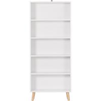 Estantería de 5 Compartimentos Estantería Mara para Libros Estantería Blanca para Biblioteca - details 7