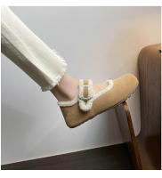 Un pedal de fondo plano bolsa cabeza perezosa medias zapatillas de terciopelo zapatos de mujer de gran tamaño. - details 10