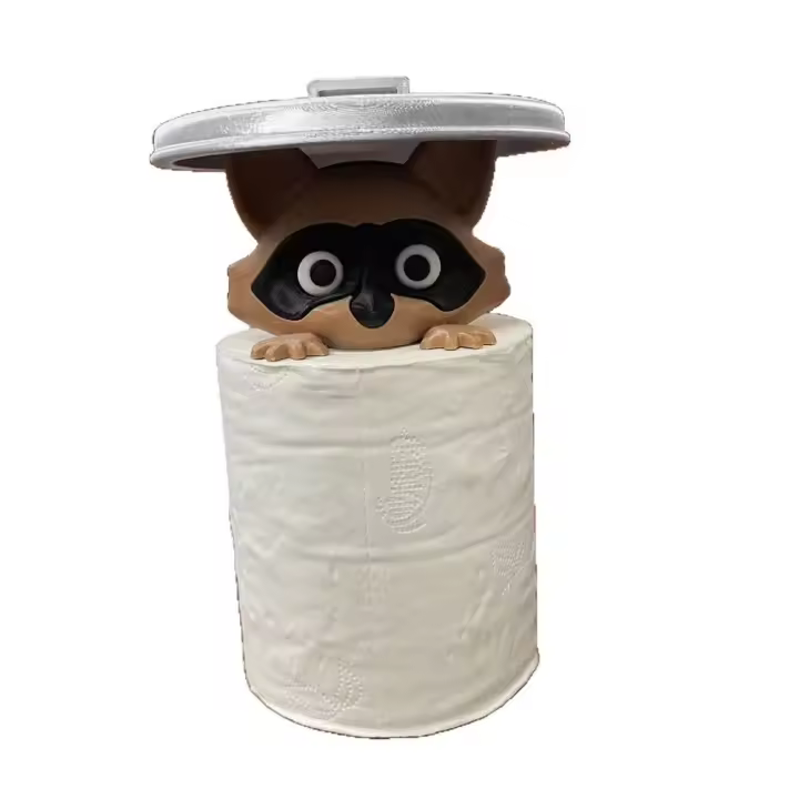 Soporte de papel higiénico con diseño de Animal Adorable, dispensador de rollos de papel montado en la pared, decoración divertida de animales, No requiere perforación - 1