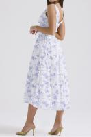 2025 nuevos modelos de primavera y verano, vestido de tirantes ajustado, vestido de temperamento con cuello en V estampado informal europeo y americano - details 13