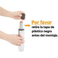 Silla de Oficina sin Reposabrazo Silla Oficina Tapizada de Cuero PU Silla con Ruedas Silla Ergonómica Base Metal Blanca - details 25