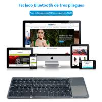 Ultra-delgado con touchpad portátil tríptico inalámbrico bluetooth teclado de la tableta teclado bluetooth - details 1