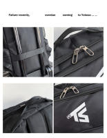 Mochila de viaje para gimnasio, zapatos independientes, bolsillo para exteriores, mochila escolar para estudiantes universitarios, viaje informal, bolsas portátiles ligeras para ordenador portátil - details 14