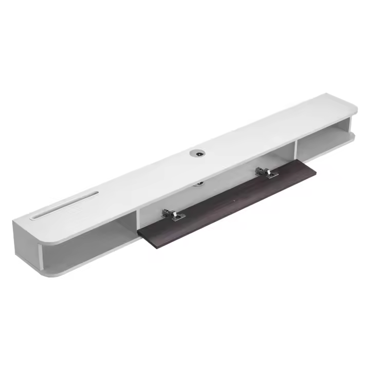 SucceBuy Soporte flotante para TV, centro de entretenimiento montado en la pared de 70 pulgadas con gestión de cables, estante de pared moderno - 1