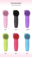 Nuevo limpiador de cabeza negra de silicona recargable, cepillo de limpieza de luz roja, compresa caliente, limpiador facial, esencia de masaje guía - details 1