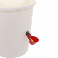 Taza para beber de pollo, bebedero automático, comedero para pollos, vasos de plástico para beber agua para aves de corral, fácil instalación con tornillos, 1 unidad - details 6