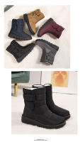 Botas de nieve de algodón para mujer, botas altas impermeables, antideslizantes, novedad de 2024 - details 10