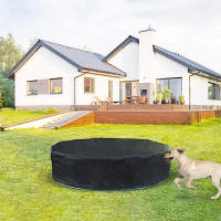 Cubierta redonda impermeable para piscina cubierta plegable de seguridad para piscina sobre el suelo cubierta protectora a prueba de polvo paño de lluvia para jardín - details 5