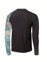 Camiseta de neopreno para hombre, Camiseta de nailon y elastano, cuello redondo, manga larga, secado rápido, adecuada para hombre - details 6
