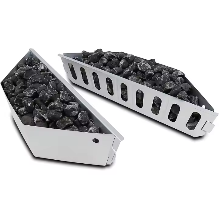 Barbacoa Cestas de Carbón Weber de 57cm Soportes de Combustible para Parrillas BBQ 2 PCS - 1