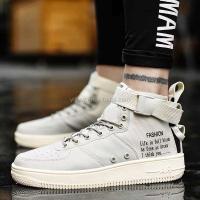 Zapatillas y zapatos deportivos de moda de PU con cordones y estrellas de caña alta para hombre - details 4