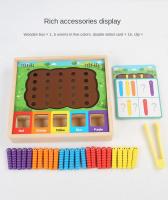 Juego Montessori de clasificación de colores para niños, juego de gusanos de captura, juguetes educativos tempranos para el - details 1
