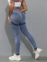 Pantalón de Yoga de cintura alta para mujer, ropa deportiva para correr, ciclismo y gimnasio, pantalones adelgazantes y levantamiento de cadera, mallas de Color sólido - details 15
