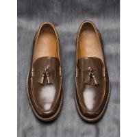 Zapatos casuales de hombre de estilo americano, mocasines cómodos de lujo a la moda, zapatos de cuero para hombre - details 8