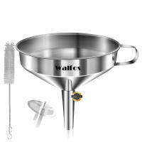 Cuchara Walfos de acero inoxidable 3 piezas con filtros desmontables y cepillo de limpieza ideal para transferir líquidos aceites jams ingredientes secos y polvo utensilio de cocina especializado - details 4