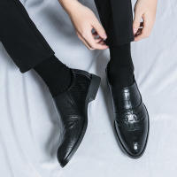Zapatos de Negocios Formales de Cuero Vintage Británico Cómodos y Transpirables con Tacón Bajo - details 18