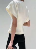 Temperamento francés TRE asimétrico, chaleco sin tirantes para mujer, diseño de principios de otoño, top con botones en la cintura. - details 3