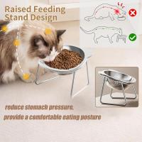 Bol para Gatos de Acero Inoxidable Soporte de Metal Plato de Comida y Agua para Gatos, Gatitos, Cachorros Suministros para Gatos - details 4