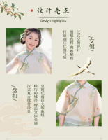 Hanfu para niños, joven maestro y Tang para niñas, novedad de verano 2025, reloj de estilo chino, disfraz de actuación, conjunto de dos piezas - details 3