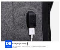 Mochila Portátil Impermeable para Hombres Carga USB Resistente al Desgaste - details 45