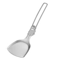 Cuchara de sopa plegable de acero inoxidable para acampar al aire libre, utensilios de cocina portátiles resistentes al desgaste, herramientas - details 14