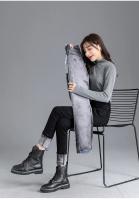 Pantalones vaqueros térmicos de lana gruesa para mujer, Vaqueros ajustados cálidos de cintura alta, pantalones pitillo con botones elásticos, pantalones vaqueros informales de terciopelo para mamá - details 28