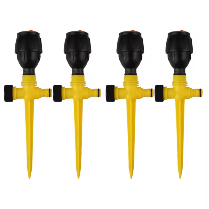 Aspersor de trípode giratorio, 4 piezas, riego automático, telescópico - 1