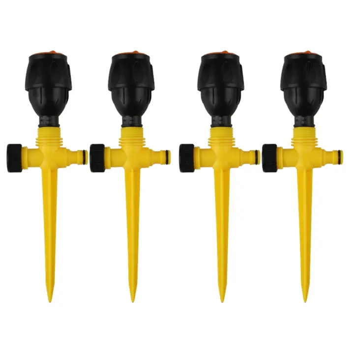 Aspersor de trípode giratorio, 4 piezas, riego automático, telescópico - 1