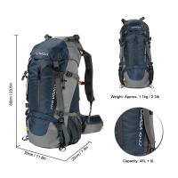 Mochila deportiva impermeable de 50L ideal para senderismo, montañismo, expediciones de camping y viajes - details 5