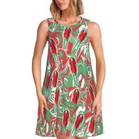 Vestido veraniego suelto personalizado H-Fine e Album S-Styles con estampado de bolsillo, vestido sin mangas para mujer para vacaciones en la playa - details 159