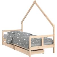 Estructura de Cama Infantil con cajones Madera de Pino 80x160cm - details 80
