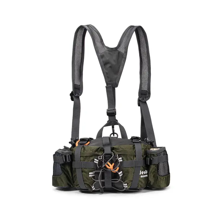 Riñonera de pesca multifuncional, equipo de pesca de viaje, portátil, para pesca al aire libre, senderismo, ciclismo, escalada, bolsa de almacenamiento grande - 1