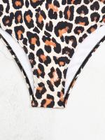 Bañador De Una Pieza Con Estampado De Leopardo Para Mujer, Bañador Con Escote Halter, Espalda Descubierta Sexy, Moda increíble Para Mujer - details 21