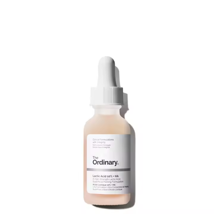 The Ordinary Lactic 10% + Ácido hialurónico 2%, suero exfoliante de alta resistencia para una piel más suave y brillante, 1 fl oz - 1