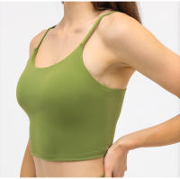 SHINBENE-Top corto de entrenamiento para mujer, sostén deportivo de nailon suave, acolchado, a prueba de sudor, con sujetador incorporado - details 7