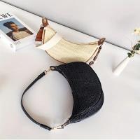 Bolso Crucero de Tejido Ligero Correa Ajustable Desmontable, Cierre de Cremallera, Lining de Goma y Poliéster, Marrón/Negro Bolso de Mano Casual para Mujeres en Primavera-Verano - details 9