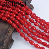 5x9mm blanco rojo rosa Olivary arroz Natural mar bambú Coral suelto DIY hallazgos fabricación de joyas cuentas de semillas hebra 15" - details 4