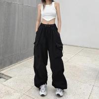 Pantalones de jogging casual para mujeres pantalones de cintura baja pantalones de pierna ancha de cuerda streetwear - details 8