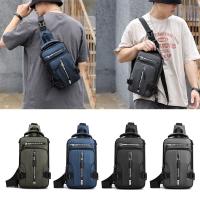 Bandolera impermeable con una correa, bolso ligero antirrobo de nailon con puerto de carga USB para senderismo - details 3