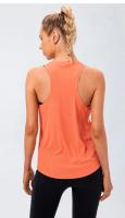 Camisetas deportivas sin mangas para mujer, Tops sueltos de Yoga, secado rápido, camisetas deportivas de entrenamiento para mujer - details 7