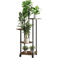 Estantería de Madera para Plantas de 5 Niveles con Ruedas Opcionales Soporte para Plantas, Banco de Flores, Escaleras para Plantas Para Interior, Jardín, Balcón, Decoración - details 7
