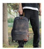 Bolsa de montañismo Mochila informal de lona Mochila para estudiantes universitarios de gran capacidad masculina Mochila impermeable para computadora Mochila de viaje al aire libre - details 26